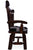 Reclaimed Wood Chair Handcarved Back Sunflower Removable Hair-On Cowhide Pillow - C177-CP