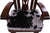 Reclaimed Wood Chair Handcarved Back Sunflower Removable Hair-On Cowhide Pillow - C177-CP