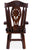 Reclaimed Wood Chair Handcarved Back Sunflower Removable Hair-On Cowhide Pillow - C178-CP