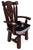 Reclaimed Wood Chair Handcarved Back Sunflower Removable Hair-On Cowhide Pillow - C178-CP