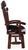 Reclaimed Wood Chair Handcarved Back Sunflower Removable Hair-On Cowhide Pillow - C178-CP