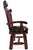 Reclaimed Wood Chair Handcarved Back Sunflower Removable Hair-On Cowhide Pillow - C179-CP
