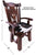 Reclaimed Wood Chair Handcarved Back Sunflower Removable Hair-On Cowhide Pillow - C179-CP