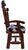Reclaimed Wood Chair Handcarved Back Sunflower Removable Hair-On Cowhide Pillow - C180-CP