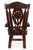 Reclaimed Wood Chair Handcarved Back Sunflower Removable Hair-On Cowhide Pillow - C180-CP