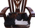 Reclaimed Wood Chair Handcarved Back Sunflower Removable Hair-On Cowhide Pillow - C181-CP