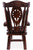 Reclaimed Wood Chair Handcarved Back Sunflower Removable Hair-On Cowhide Pillow - C181-CP