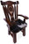 Reclaimed Wood Chair Handcarved Back Sunflower Removable Hair-On Cowhide Pillow - C181-CP