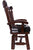 Reclaimed Wood Chair Handcarved Back Sunflower Removable Hair-On Cowhide Pillow - C181-CP