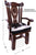 Reclaimed Wood Chair Handcarved Back Sunflower Removable Hair-On Cowhide Pillow - C182-CP