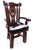 Reclaimed Wood Chair Handcarved Back Sunflower Removable Hair-On Cowhide Pillow - C182-CP