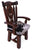 Reclaimed Wood Chair Handcarved Back Sunflower Removable Hair-On Cowhide Pillow - C183-CP