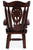 Reclaimed Wood Chair Handcarved Back Sunflower Removable Hair-On Cowhide Pillow - C183-CP