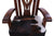 Reclaimed Wood Chair Handcarved Back Sunflower Removable Hair-On Cowhide Pillow - C184-CP