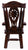 Reclaimed Wood Chair Handcarved Back Sunflower Removable Hair-On Cowhide Pillow - C184-CP