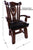 Reclaimed Wood Chair Handcarved Back Sunflower Removable Hair-On Cowhide Pillow - C184-CP