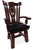 Reclaimed Wood Chair Handcarved Back Sunflower Removable Hair-On Cowhide Pillow - C184-CP
