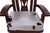 Reclaimed Wood Chair Handcarved Back Sunflower Removable Hair-On Cowhide Pillow - C185-CP