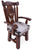 Reclaimed Wood Chair Handcarved Back Sunflower Removable Hair-On Cowhide Pillow - C185-CP