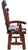 Reclaimed Wood Chair Handcarved Back Sunflower Removable Hair-On Cowhide Pillow - C185-CP