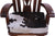 Reclaimed Wood Chair Handcarved Back Sunflower Removable Hair-On Cowhide Pillow - C186-CP
