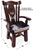 Reclaimed Wood Chair Handcarved Back Sunflower Removable Hair-On Cowhide Pillow - C186-CP
