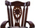 Reclaimed Wood Chair Handcarved Back Sunflower Removable Hair-On Cowhide Pillow - C187-CP