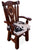 Reclaimed Wood Chair Handcarved Back Sunflower Removable Hair-On Cowhide Pillow - C187-CP