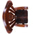 Reclaimed Wood Chair Handcarved Back Sunflower Removable Hair-On Cowhide Pillow - C188-CP