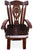 Reclaimed Wood Chair Handcarved Back Sunflower Removable Hair-On Cowhide Pillow - C188-CP