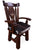 Reclaimed Wood Chair Handcarved Back Sunflower Removable Hair-On Cowhide Pillow - C188-CP