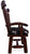 Reclaimed Wood Chair Handcarved Back Sunflower Removable Hair-On Cowhide Pillow - C188-CP