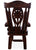 Reclaimed Wood Chair Handcarved Back Sunflower Removable Hair-On Cowhide Pillow - C189-CP