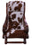 Reclaimed Wood Hair-On Cowhide Handcrafted Chair - C200-FC