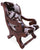 Reclaimed Wood Hair-On Cowhide Handcrafted Chair - C201-FC