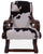 Reclaimed Wood Hair-On Cowhide Handcrafted Chair - C202-FC