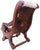 Reclaimed Wood Hair-On Cowhide Handcrafted Chair - C203-FC