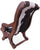 Reclaimed Wood Hair-On Cowhide Handcrafted Chair - C205-FC