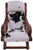 Reclaimed Wood Hair-On Cowhide Handcrafted Chair - C212-FC