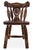 Reclaimed Wood Dining Chair - Handcarved Back Sunflower Natural Color - CD111
