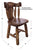Reclaimed Wood Dining Chair - Handcarved Back Sunflower Natural Color - CD111