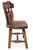 Reclaimed Wood Dining Chair - Handcarved Back Sunflower Natural Color - CD111