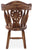 Reclaimed Wood Dining Chair - Handcarved Back Sunflower Natural Color - CD111
