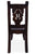 Reclaimed Wood Dining Chair - Handcarved Back Sunflower - DC110