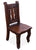 Reclaimed Wood Dining Chair - Handcarved Back - DC223