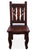 Reclaimed Wood Dining Chair - Handcarved Back - DC223