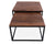 Solid Wood 2 Piece Coffee Table and Nesting Tables Set
