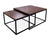 Solid Wood 2 Piece Coffee Table and Nesting Tables Set