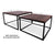 Solid Wood 2 Piece Coffee Table and Nesting Tables Set