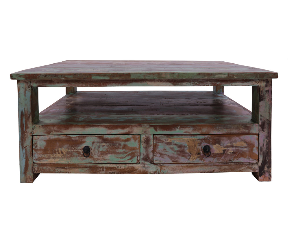 Solid Wood Handcrafted Coffee Table - 18"H x 47"W x 24"D